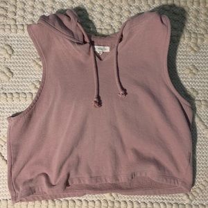Hoodie tank crop top